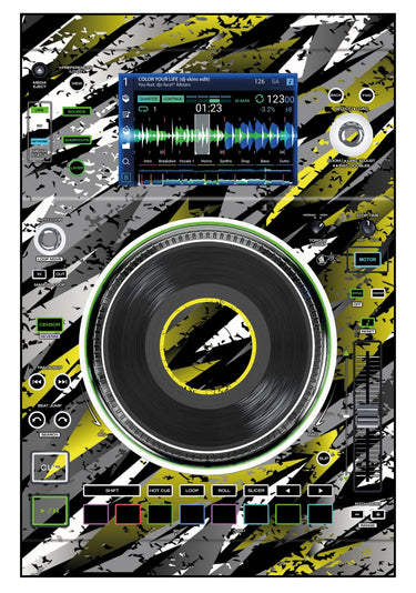 Denon DJ SC 5000 M Skin Sparkasm Yellow